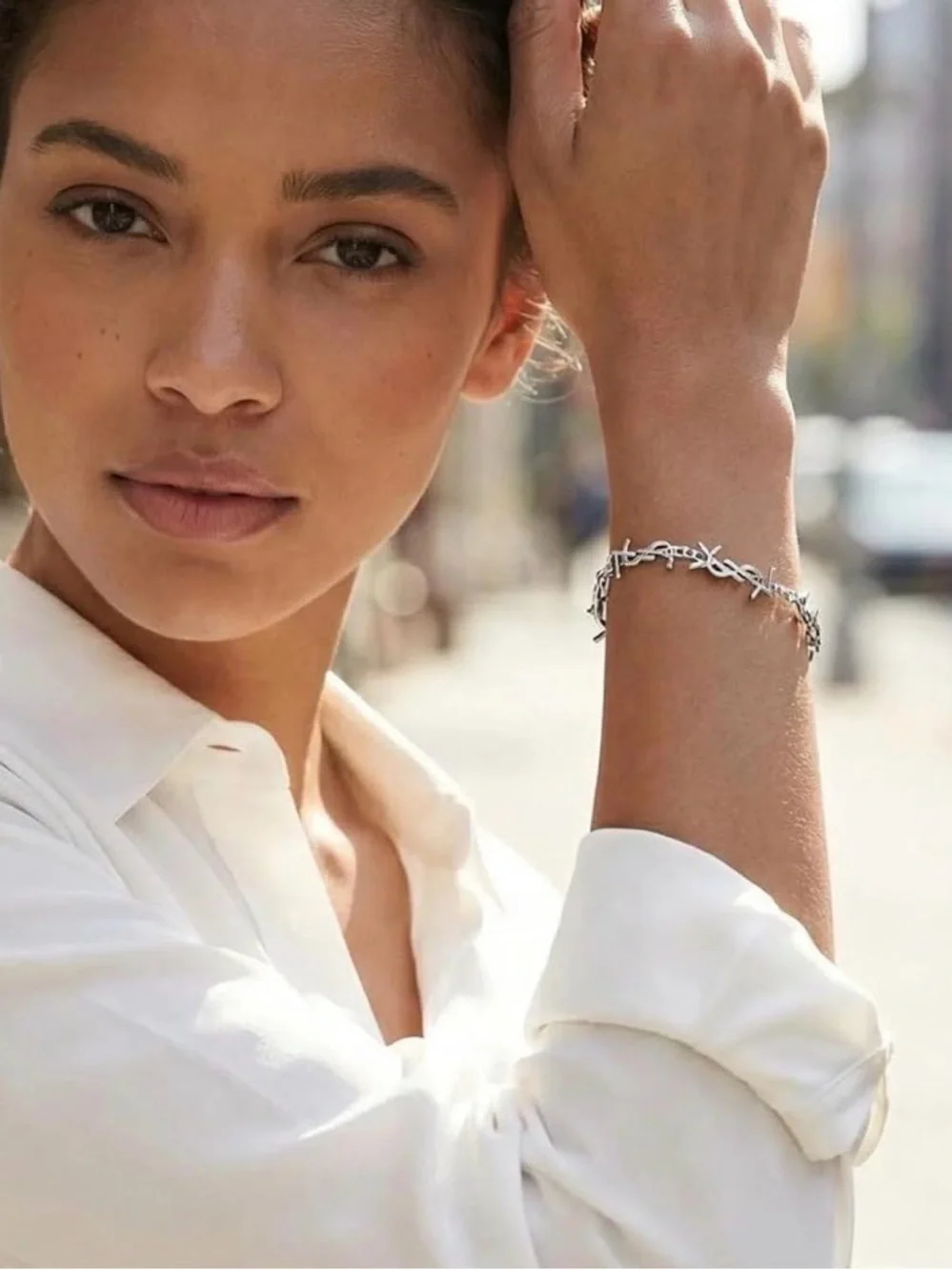Saint Laurent YSL Silver Bracelet